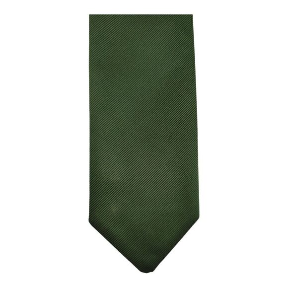 BOY'S HUNTER GREEN WINDSOR TIE & POCKET SQUARE BY LARR BRIO - Picture 4 of 5